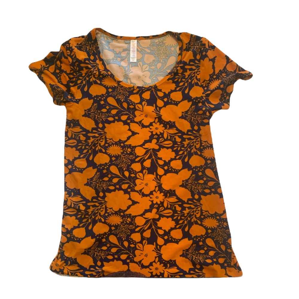 LuLa Roe orange top XXS NWT
